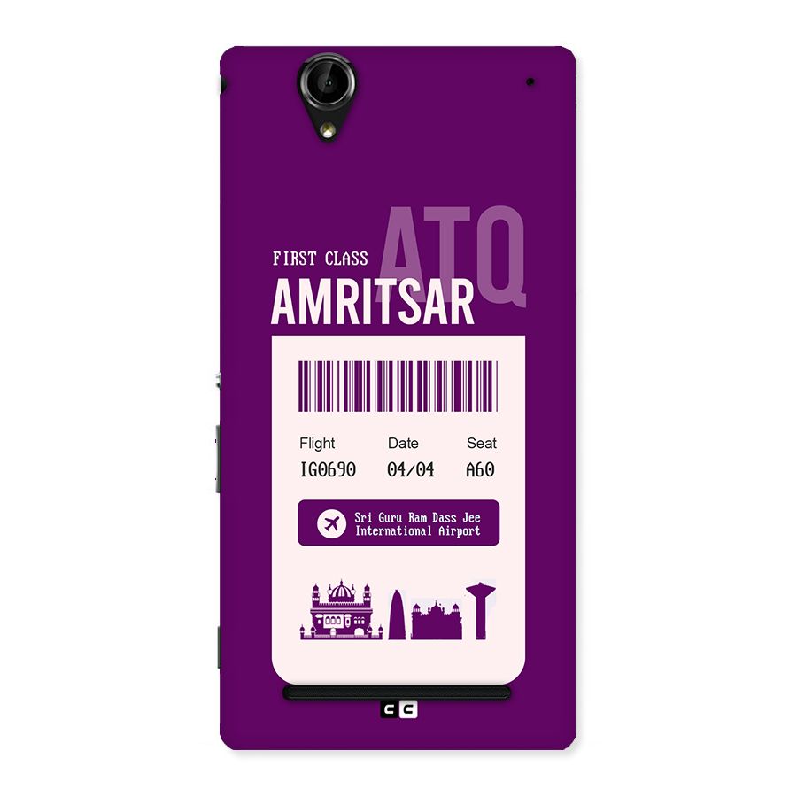 Amritsar Boarding Pass Back Case for Xperia T2