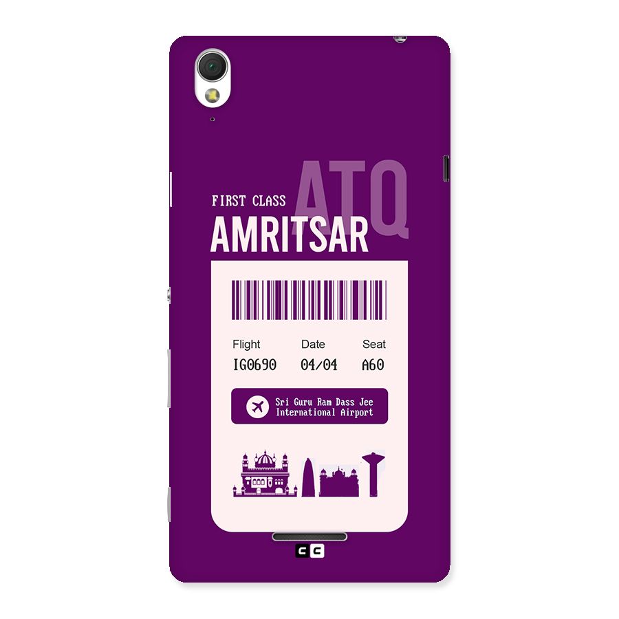 Amritsar Boarding Pass Back Case for Xperia T3