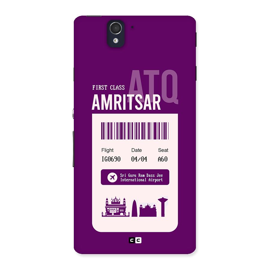 Amritsar Boarding Pass Back Case for Xperia Z