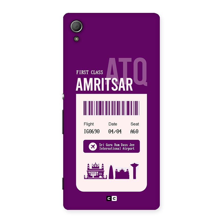 Amritsar Boarding Pass Back Case for Xperia Z3 Plus