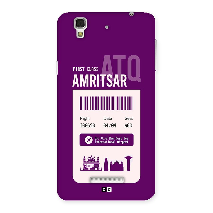Amritsar Boarding Pass Back Case for Yureka