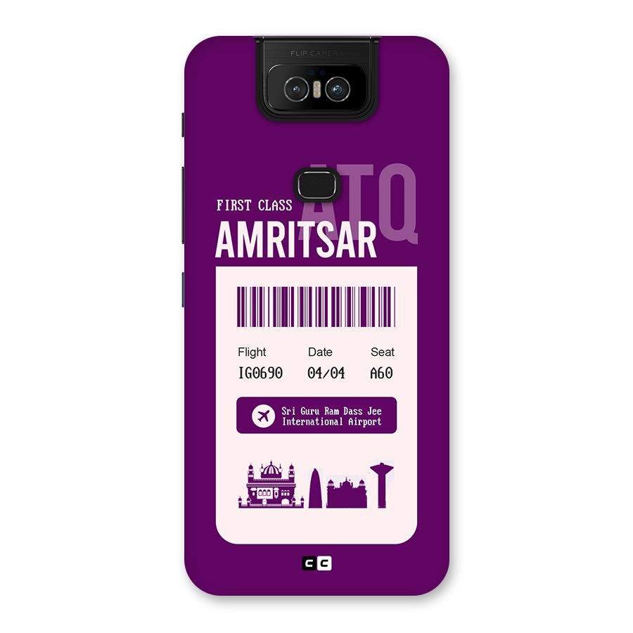 Amritsar Boarding Pass Back Case for Zenfone 6z