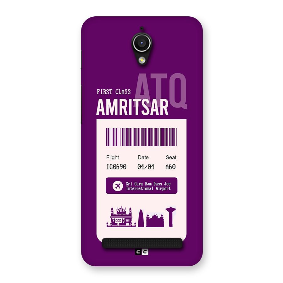 Amritsar Boarding Pass Back Case for Zenfone Go