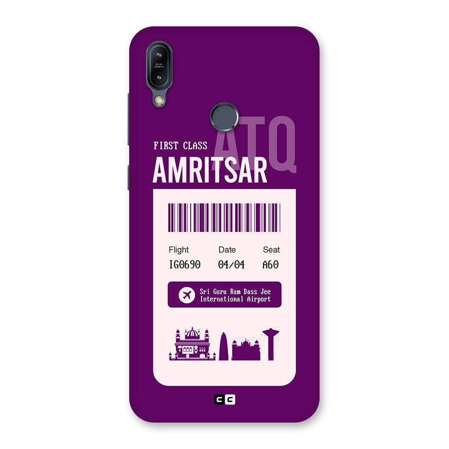 Amritsar Boarding Pass Back Case for Zenfone Max M2