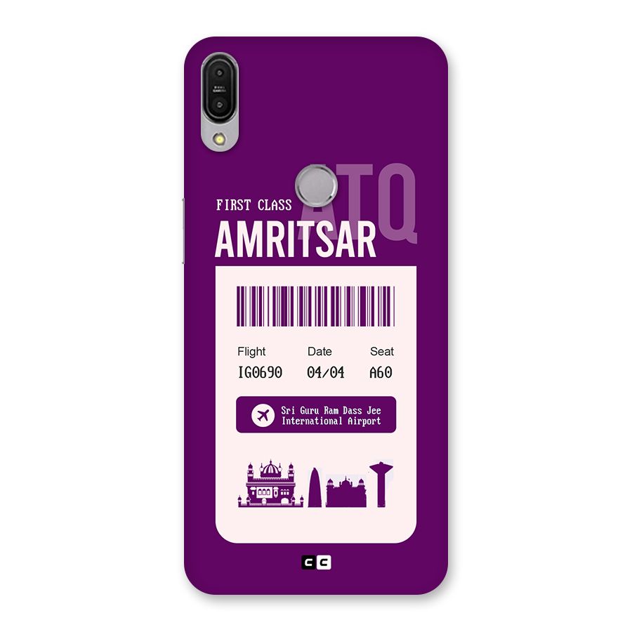 Amritsar Boarding Pass Back Case for Zenfone Max Pro M1
