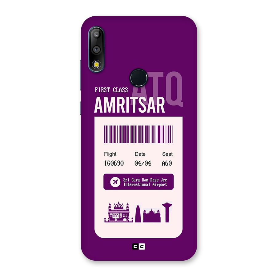 Amritsar Boarding Pass Back Case for Zenfone Max Pro M2