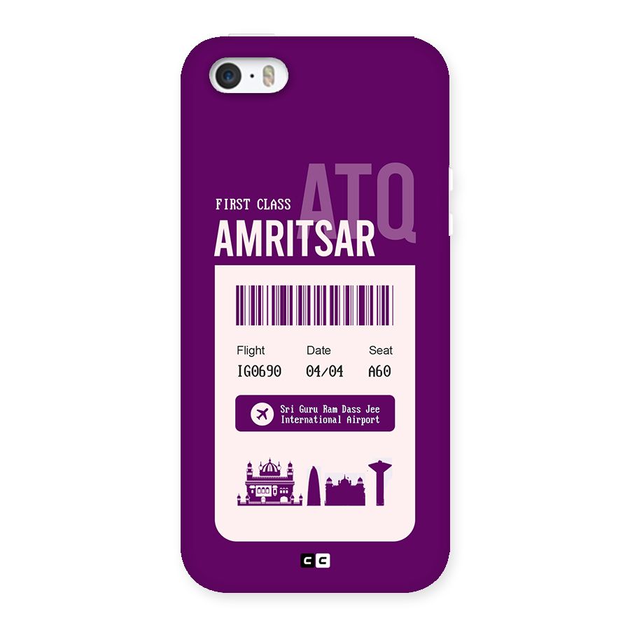 Amritsar Boarding Pass Back Case for iPhone SE 2016