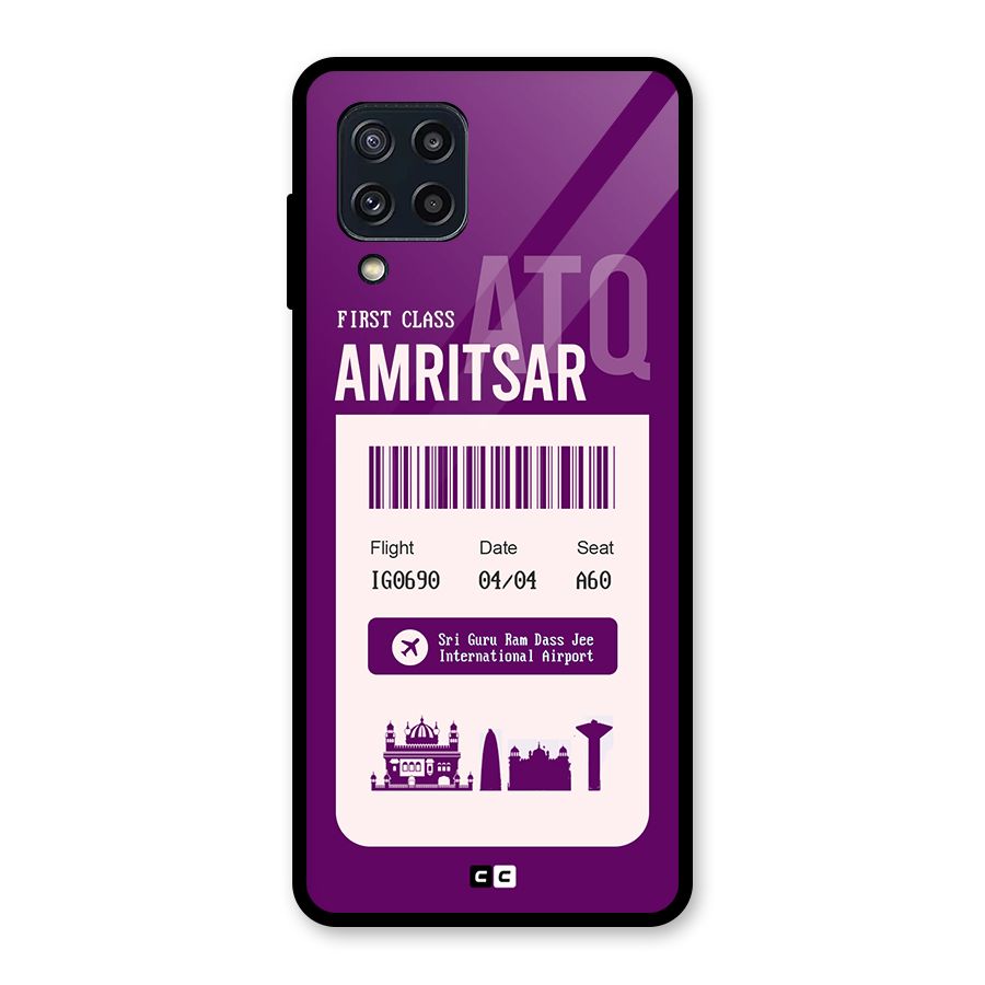 Amritsar Boarding Pass Glass Back Case for Galaxy M32