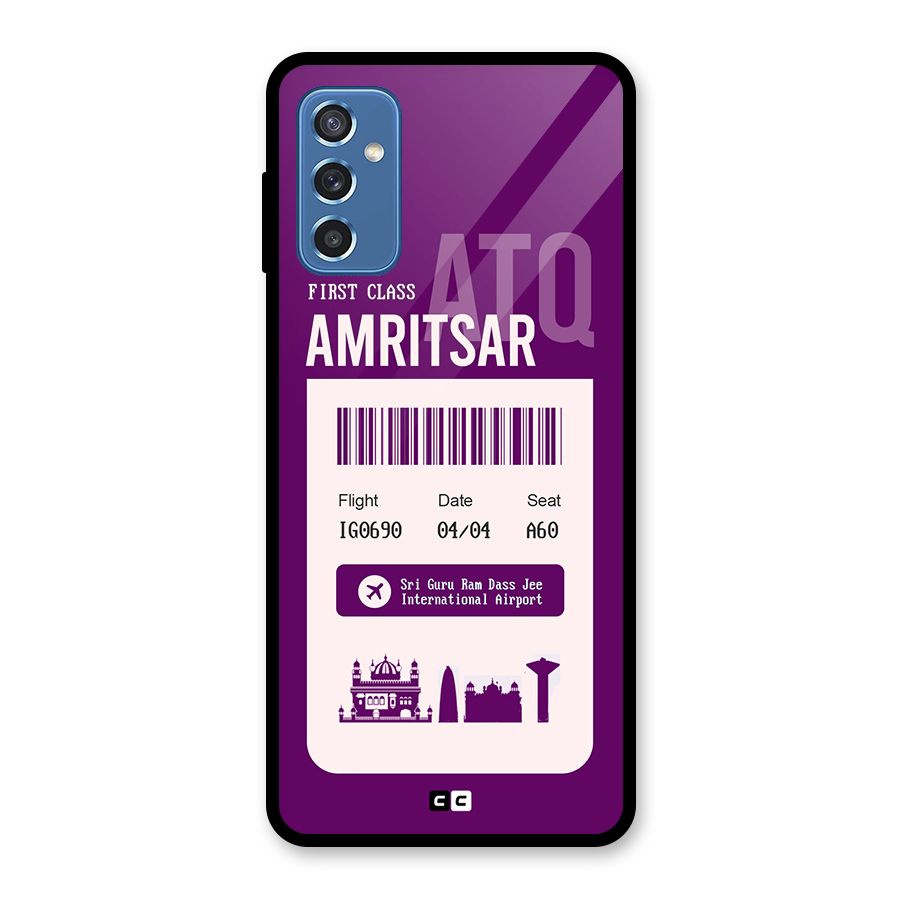 Amritsar Boarding Pass Glass Back Case for Galaxy M52 5G