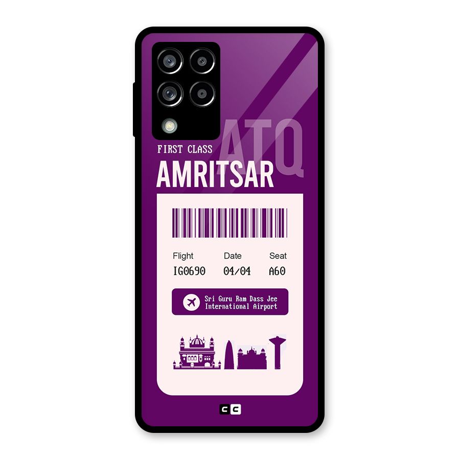 Amritsar Boarding Pass Glass Back Case for Galaxy M53 5G