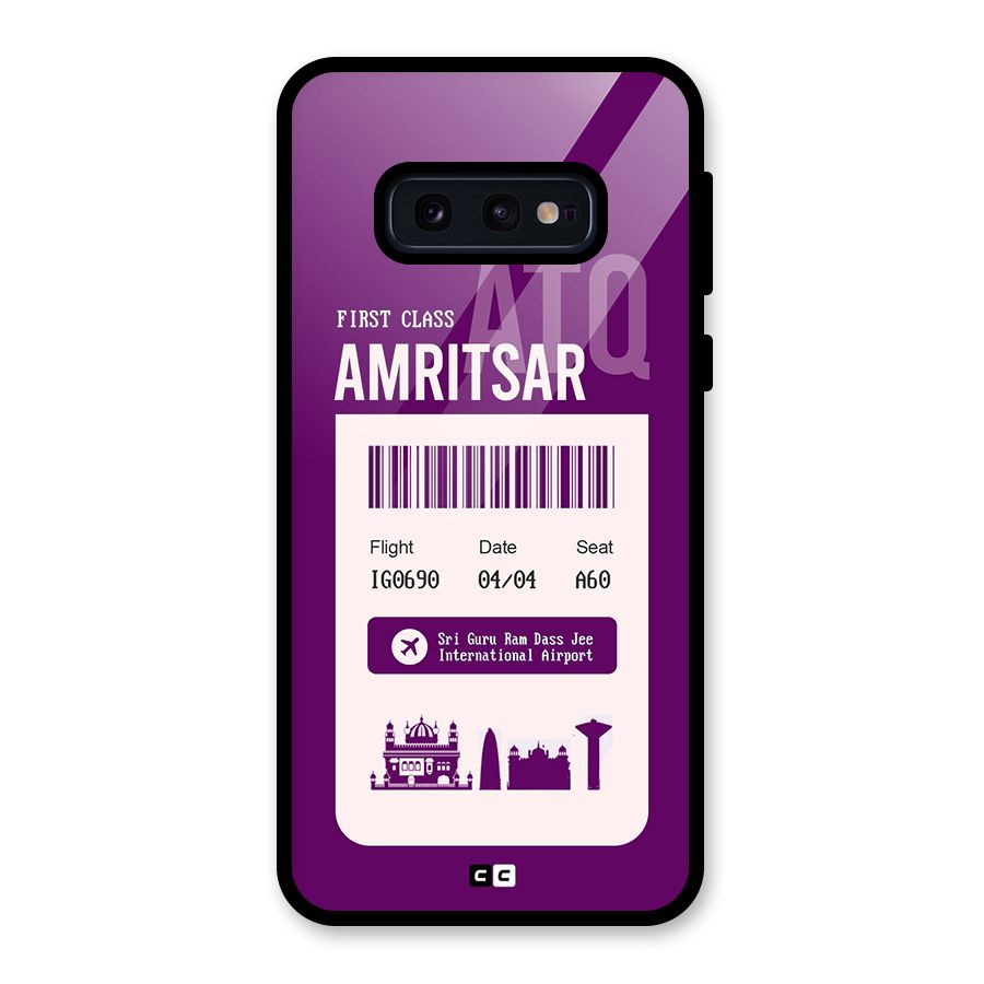 Amritsar Boarding Pass Glass Back Case for Galaxy S10e