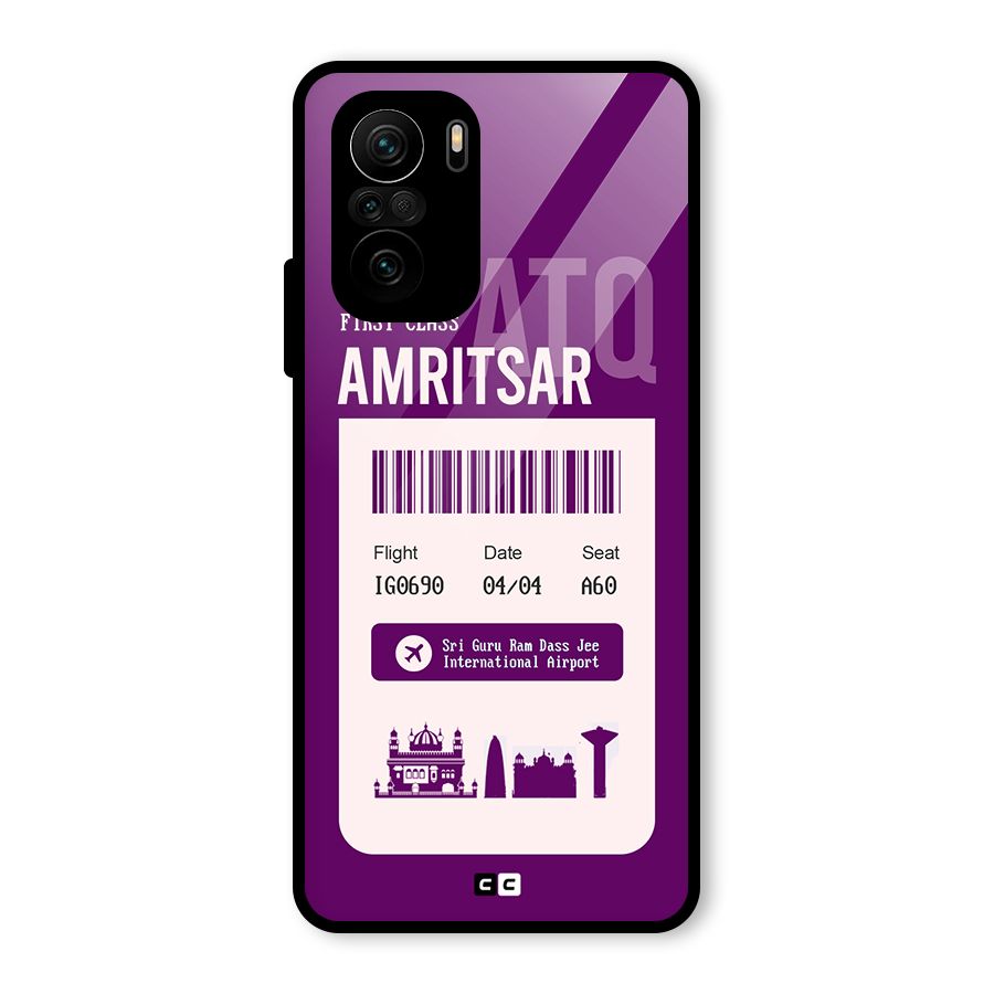 Amritsar Boarding Pass Glass Back Case for Mi 11X Pro