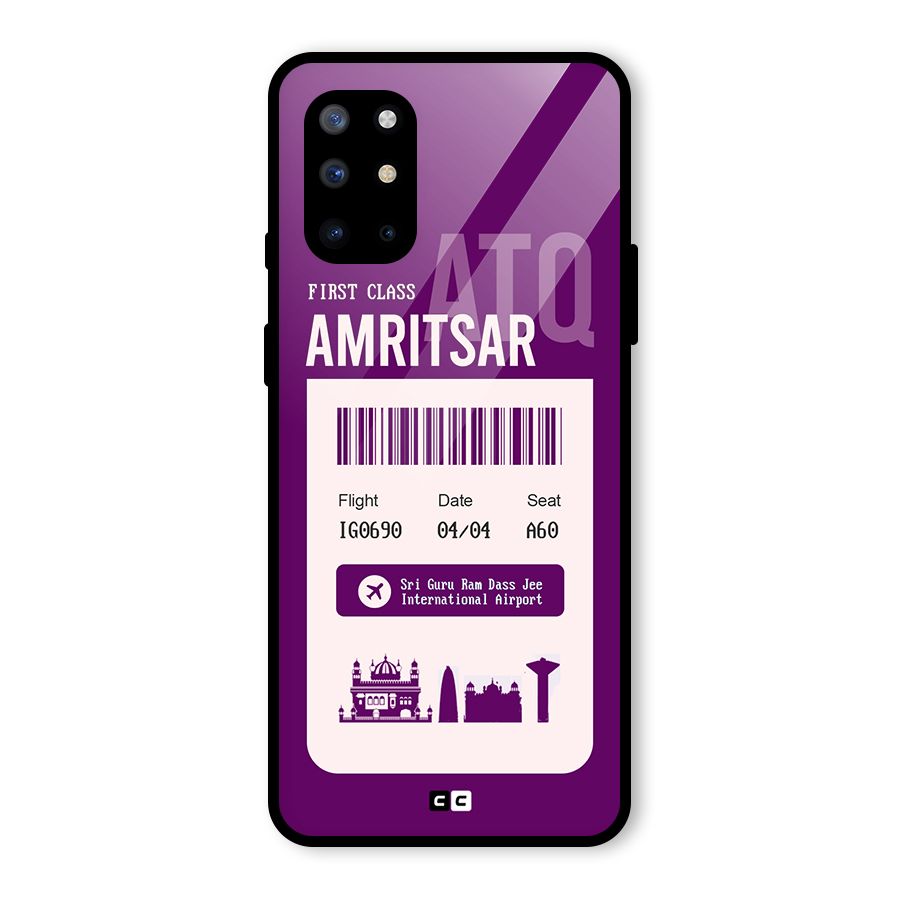 Amritsar Boarding Pass Glass Back Case for OnePlus 8T