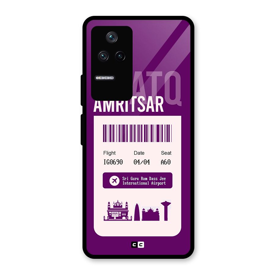Amritsar Boarding Pass Glass Back Case for Poco F4 5G