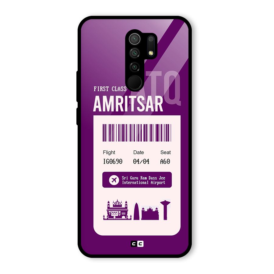 Amritsar Boarding Pass Glass Back Case for Poco M2