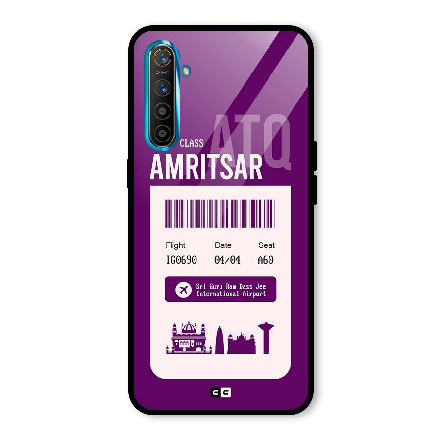 Amritsar Boarding Pass Glass Back Case for Realme X2