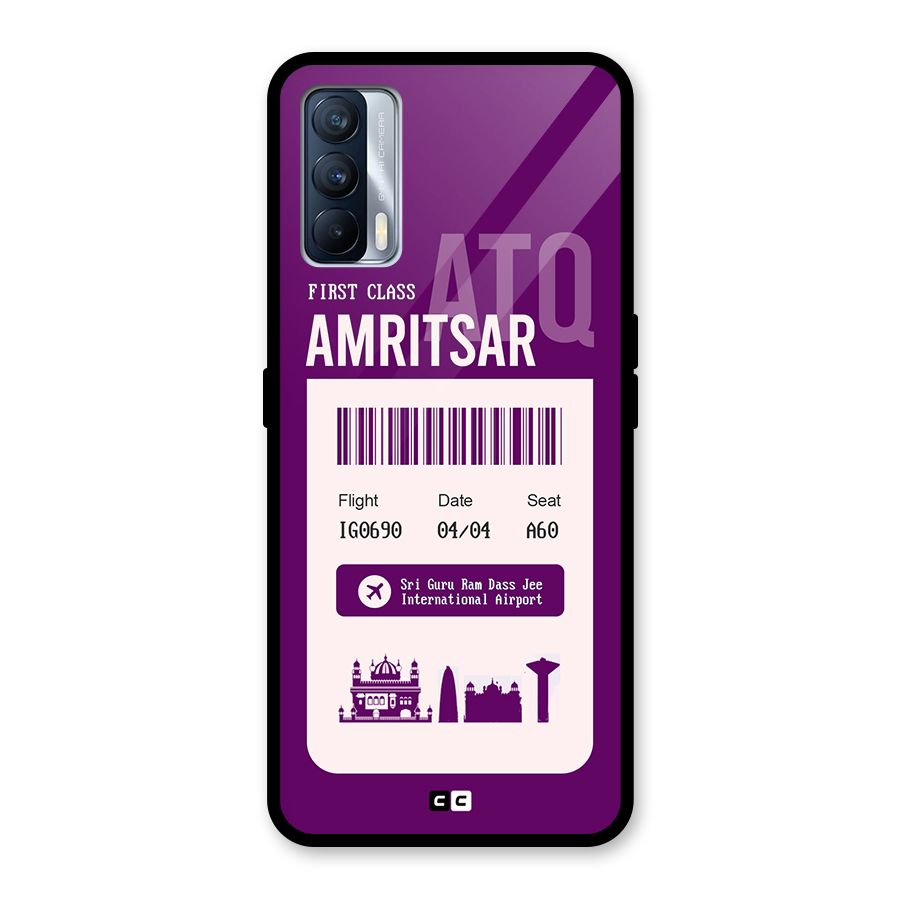 Amritsar Boarding Pass Glass Back Case for Realme X7