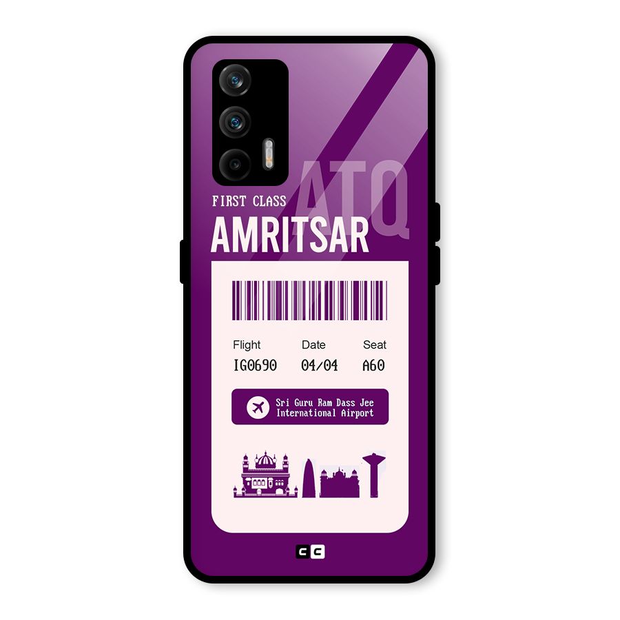 Amritsar Boarding Pass Glass Back Case for Realme X7 Max