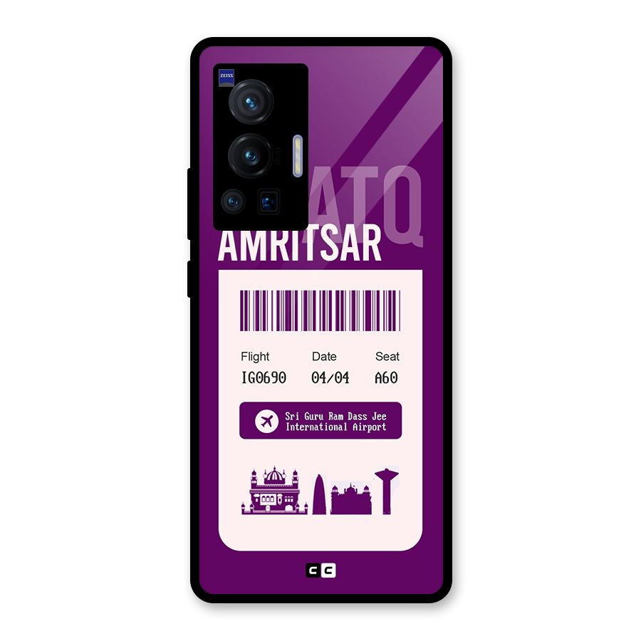 Amritsar Boarding Pass Glass Back Case for Vivo X70 Pro