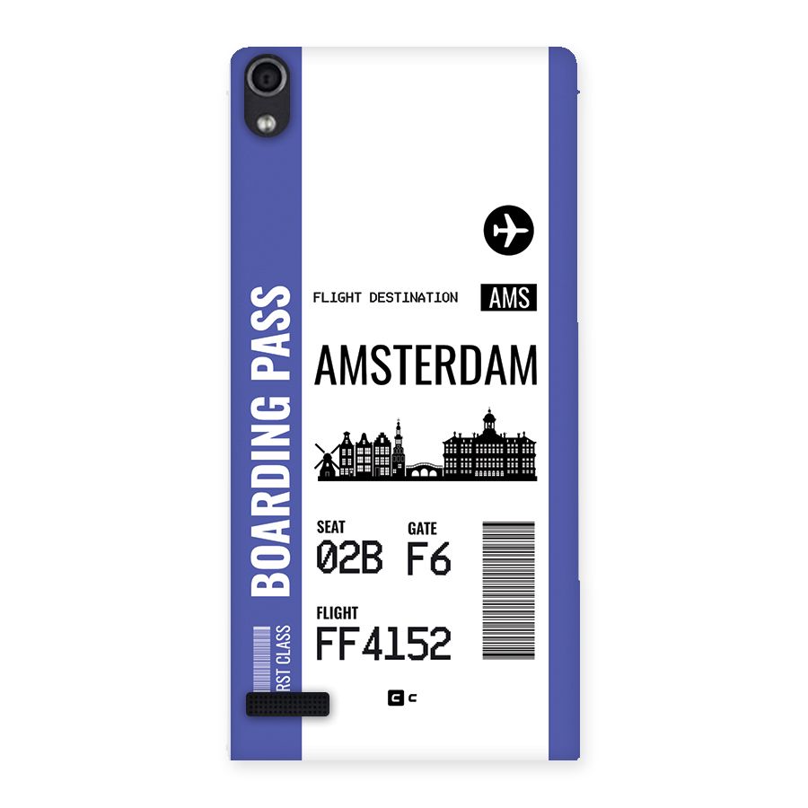 Amsterdam Boarding Pass Back Case for Ascend P6