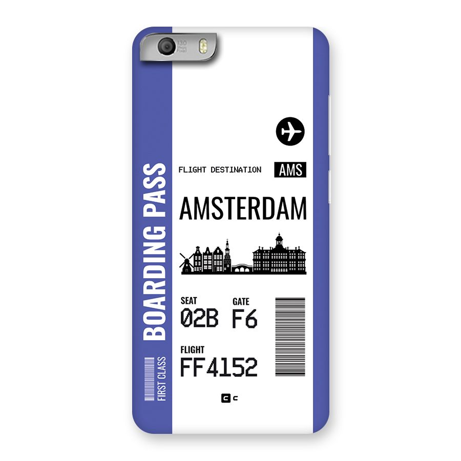 Amsterdam Boarding Pass Back Case for Canvas Knight 2