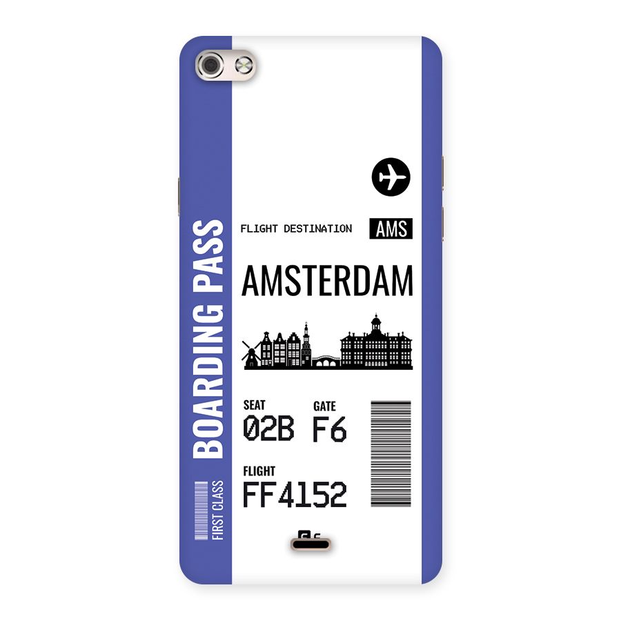 Amsterdam Boarding Pass Back Case for Canvas Silver 5