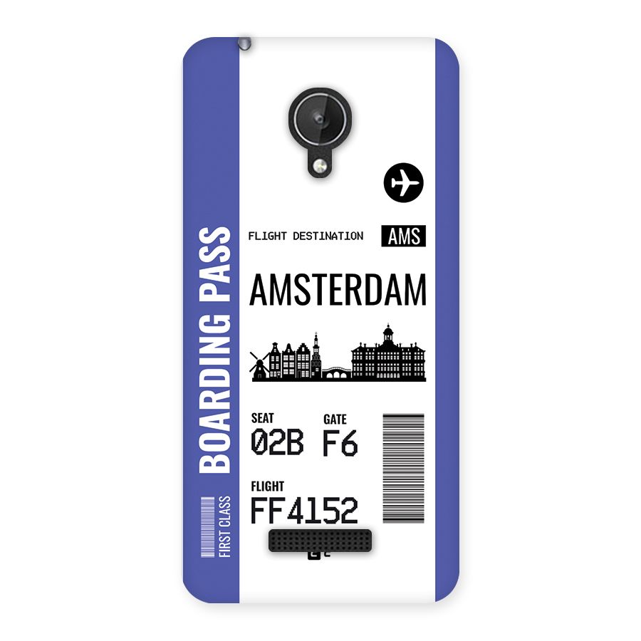 Amsterdam Boarding Pass Back Case for Canvas Spark Q380