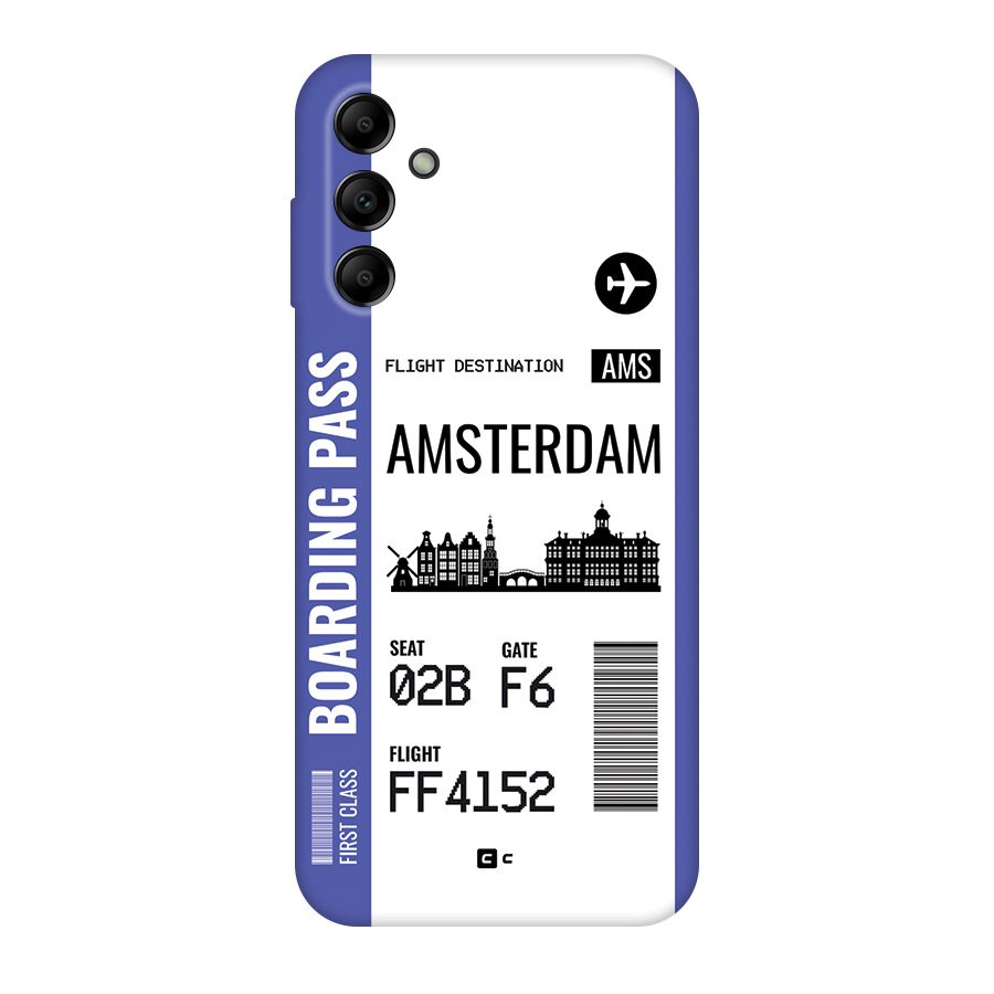 Amsterdam Boarding Pass Back Case for Galaxy A14 5G