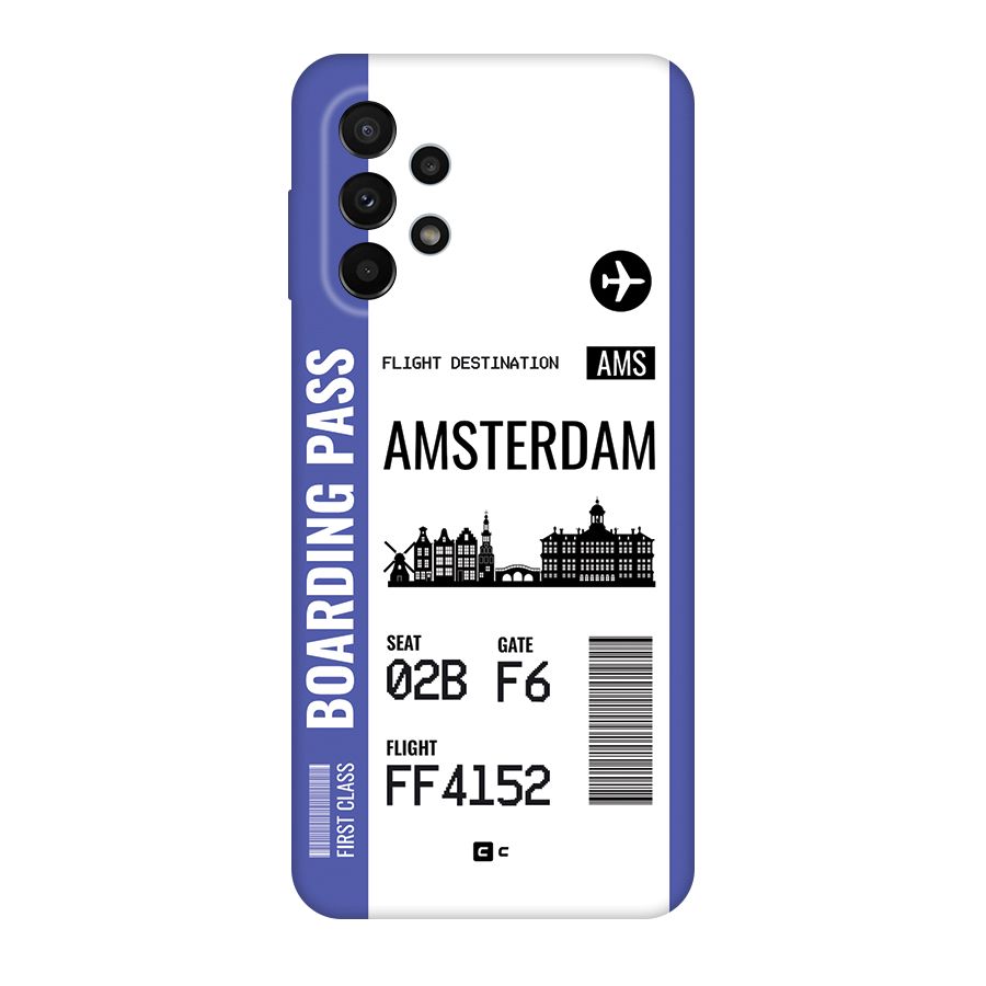 Amsterdam Boarding Pass Back Case for Galaxy A23