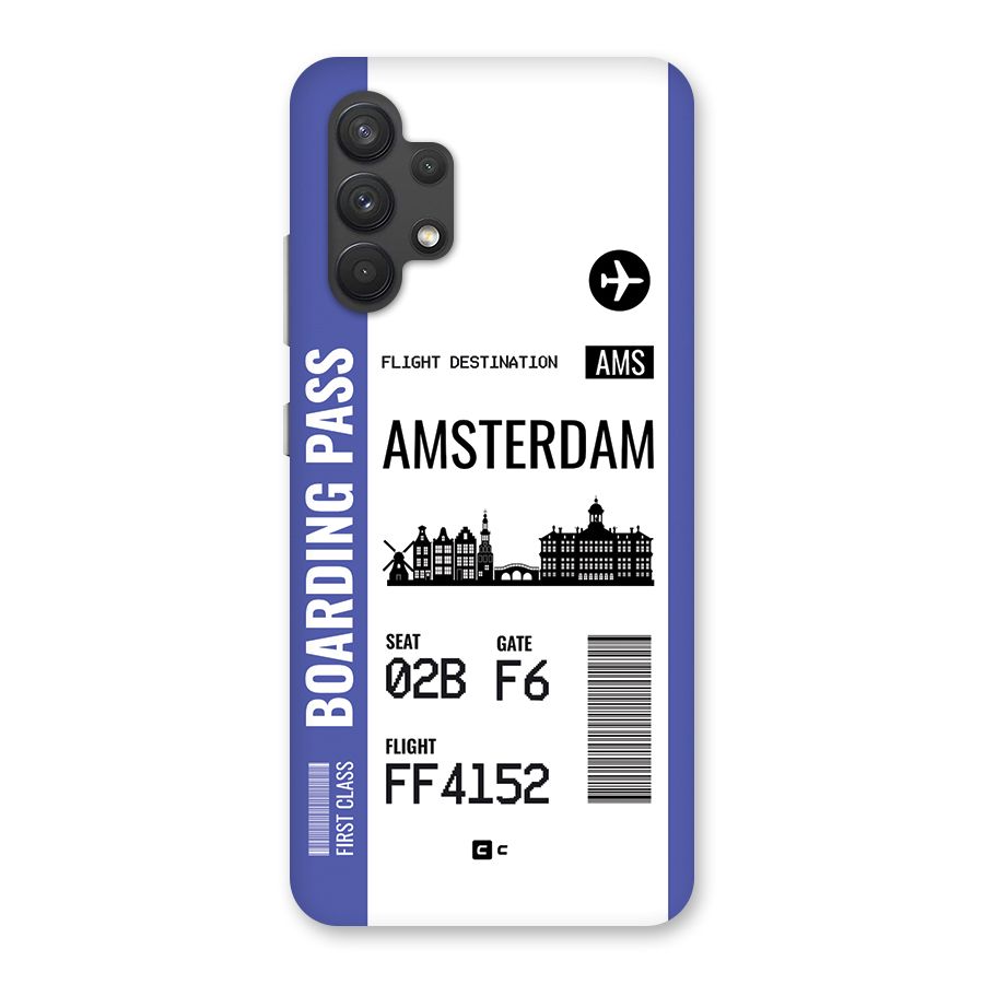 Amsterdam Boarding Pass Back Case for Galaxy A32