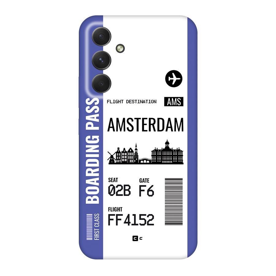 Amsterdam Boarding Pass Back Case for Galaxy A54