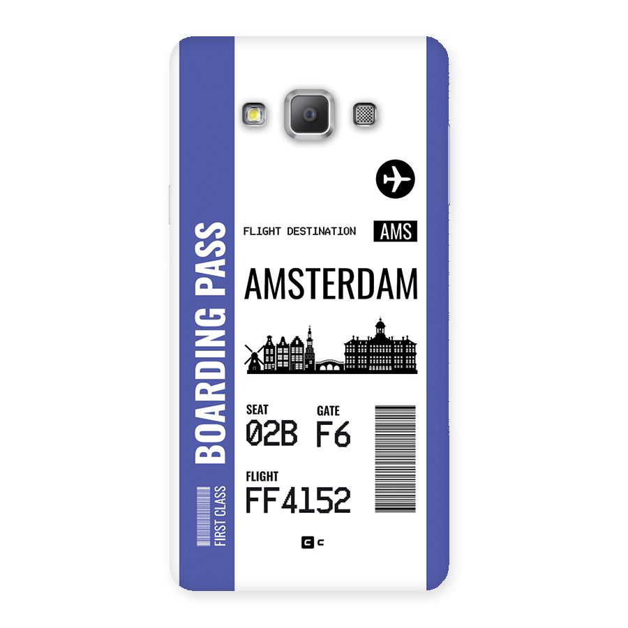 Amsterdam Boarding Pass Back Case for Galaxy A7