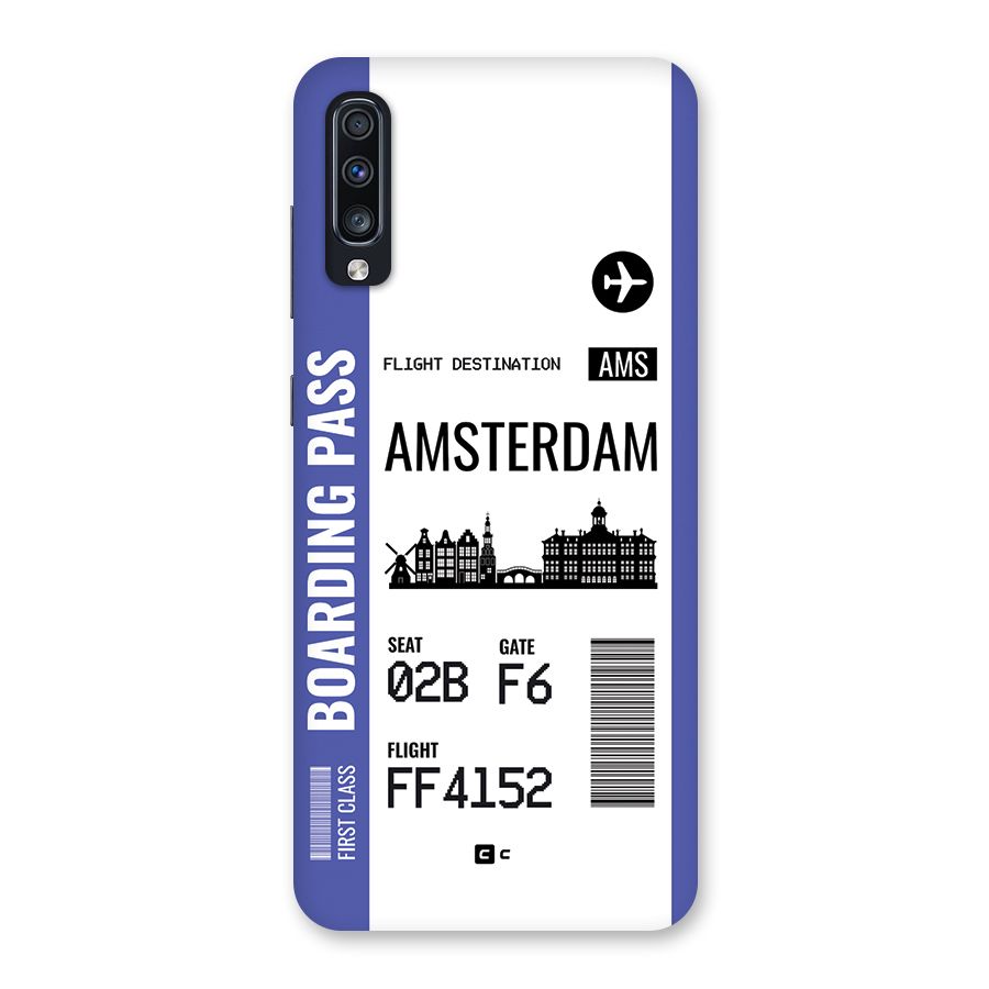Amsterdam Boarding Pass Back Case for Galaxy A70s
