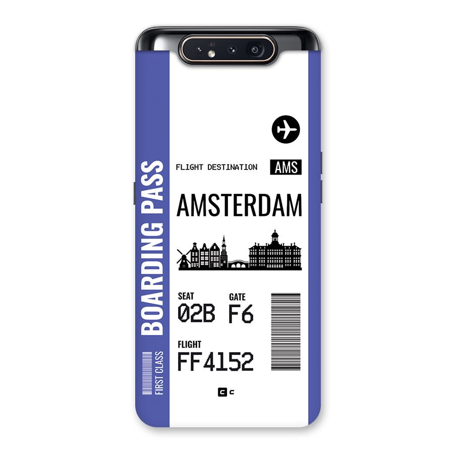 Amsterdam Boarding Pass Back Case for Galaxy A80