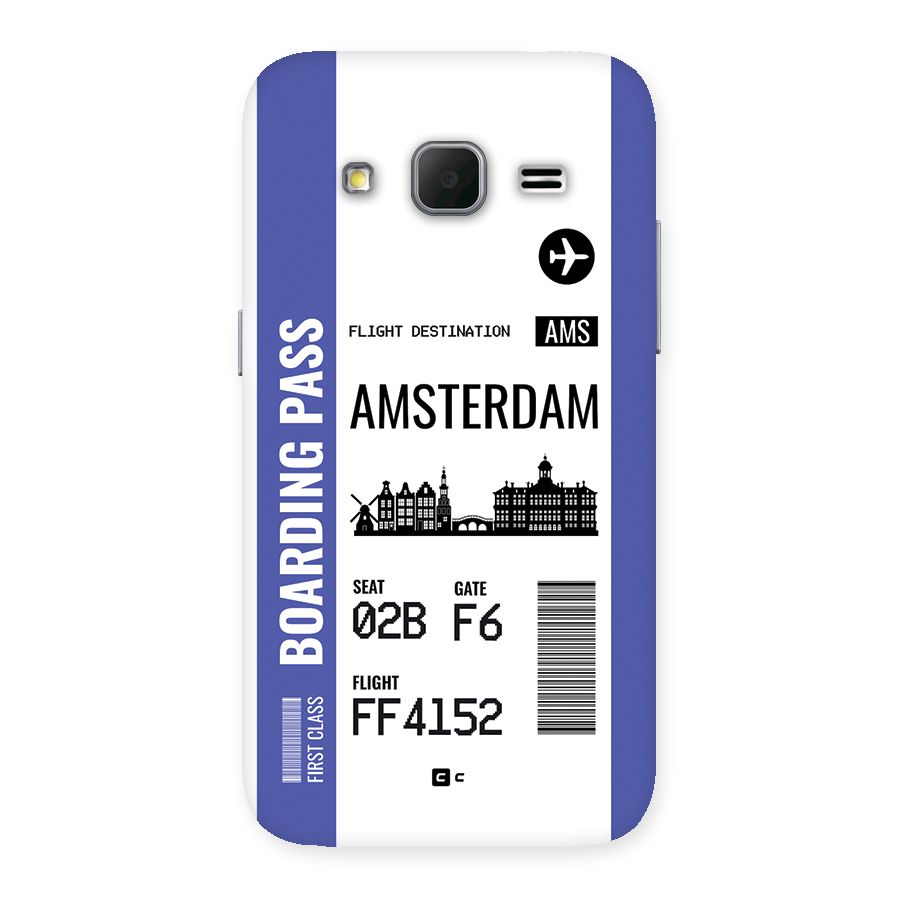 Amsterdam Boarding Pass Back Case for Galaxy Core Prime