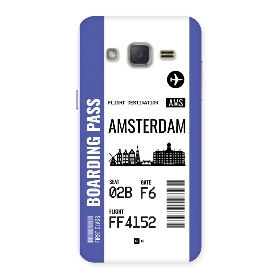 Amsterdam Boarding Pass Back Case for Galaxy J2