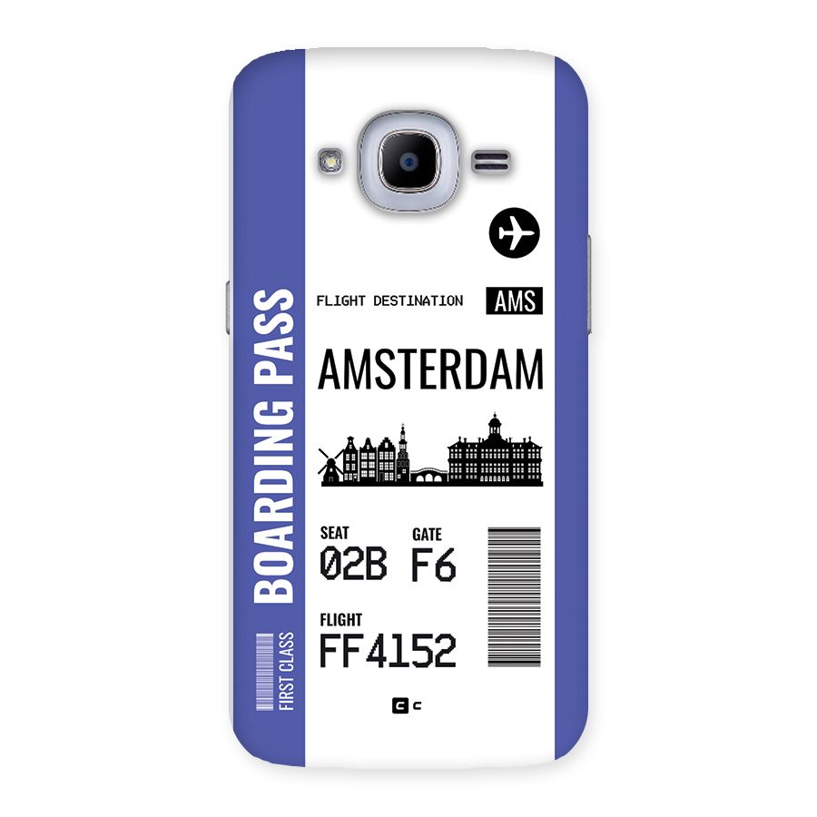 Amsterdam Boarding Pass Back Case for Galaxy J2 2016
