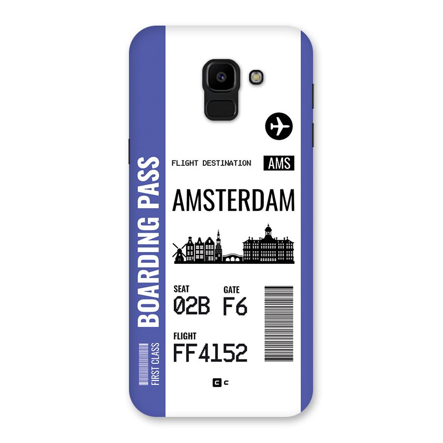 Amsterdam Boarding Pass Back Case for Galaxy J6