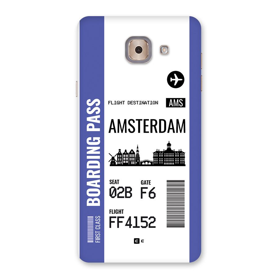 Amsterdam Boarding Pass Back Case for Galaxy J7 Max