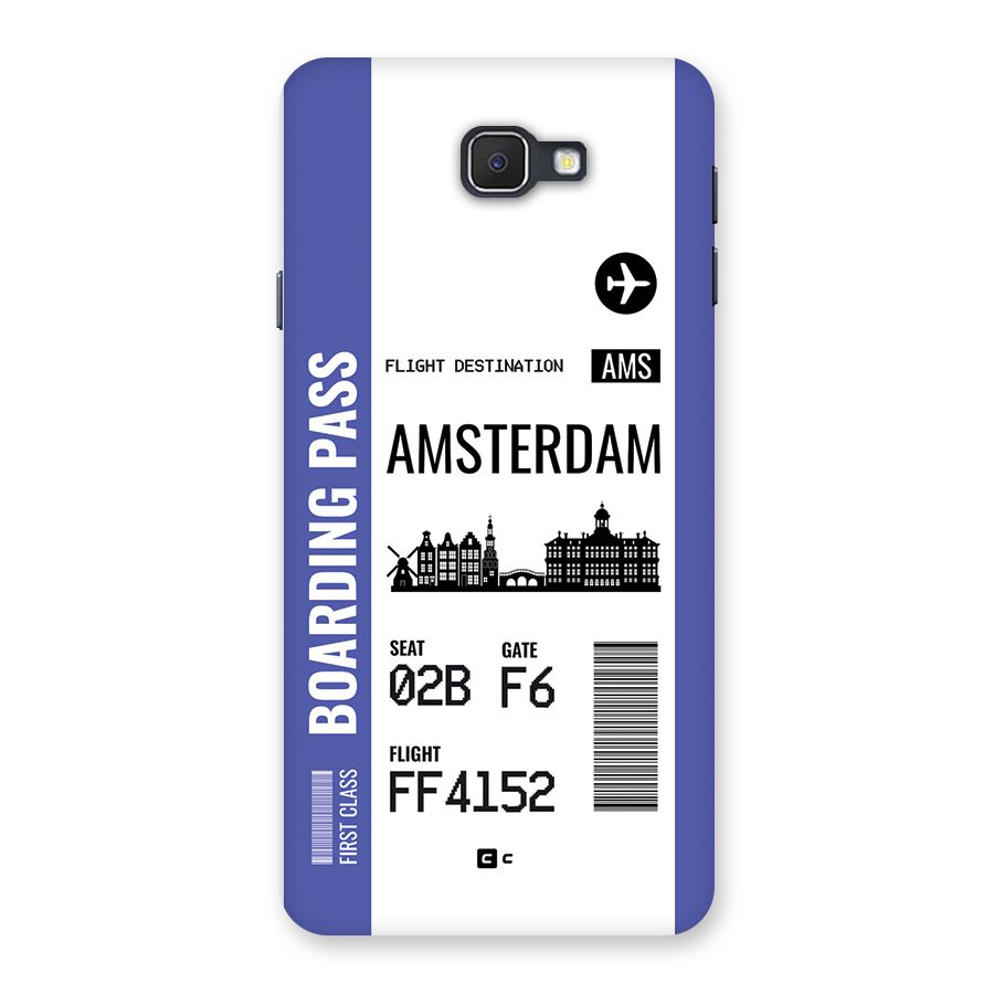 Amsterdam Boarding Pass Back Case for Galaxy J7 Prime