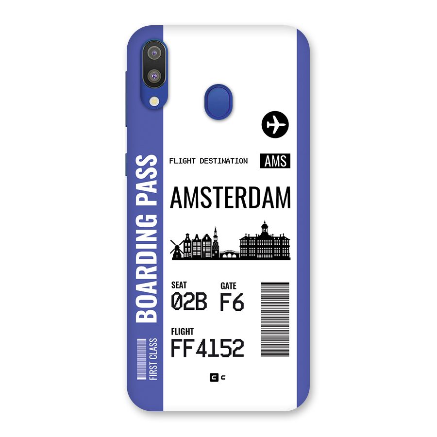Amsterdam Boarding Pass Back Case for Galaxy M20