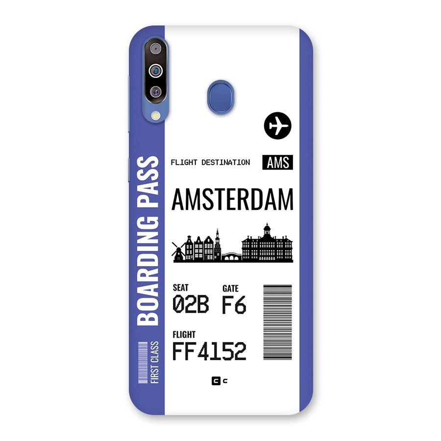 Amsterdam Boarding Pass Back Case for Galaxy M30