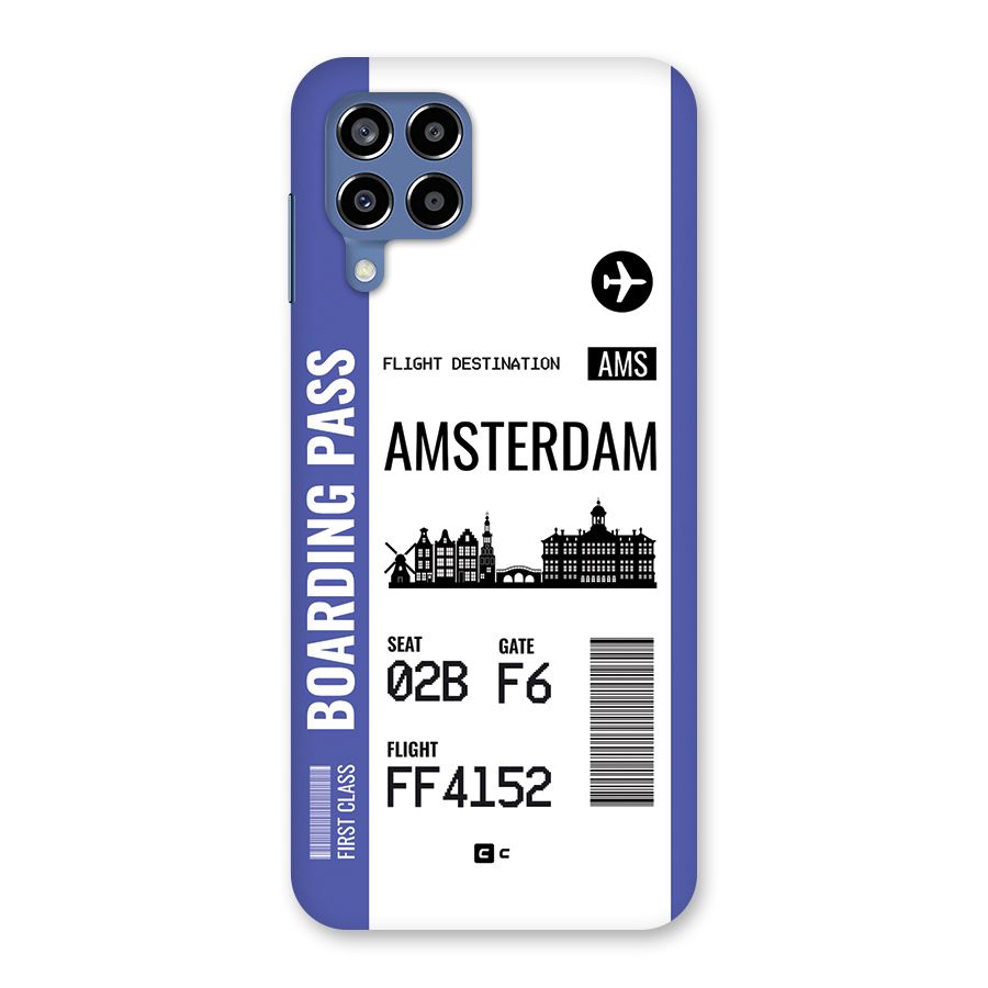 Amsterdam Boarding Pass Back Case for Galaxy M53 5G