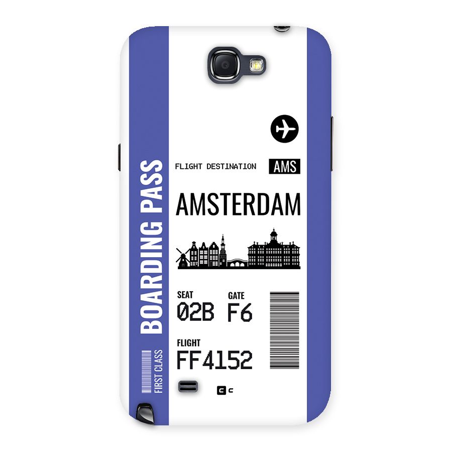 Amsterdam Boarding Pass Back Case for Galaxy Note 2