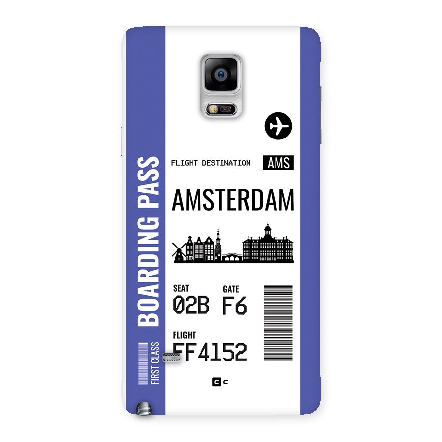 Amsterdam Boarding Pass Back Case for Galaxy Note 4
