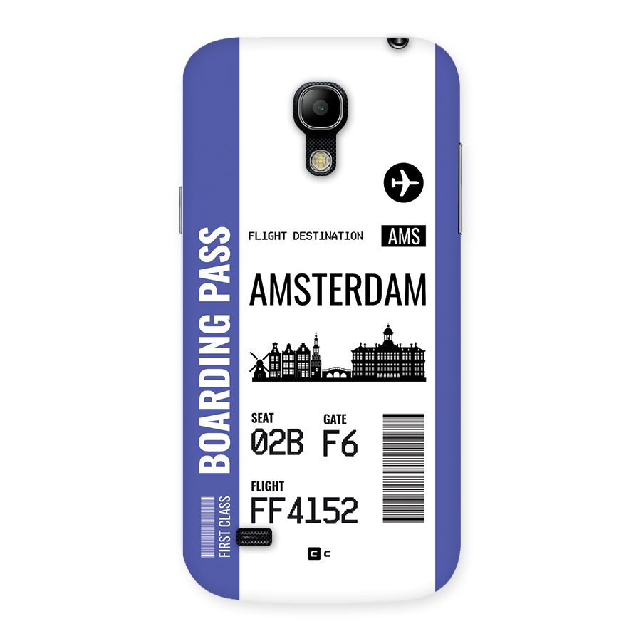 Amsterdam Boarding Pass Back Case for Galaxy S4 Mini