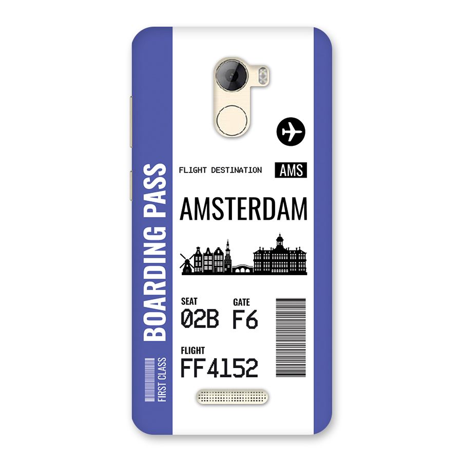 Amsterdam Boarding Pass Back Case for Gionee A1 LIte