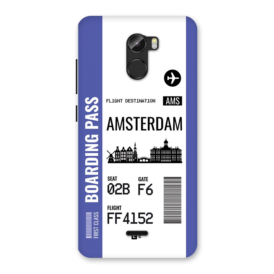 Amsterdam Boarding Pass Back Case for Gionee X1