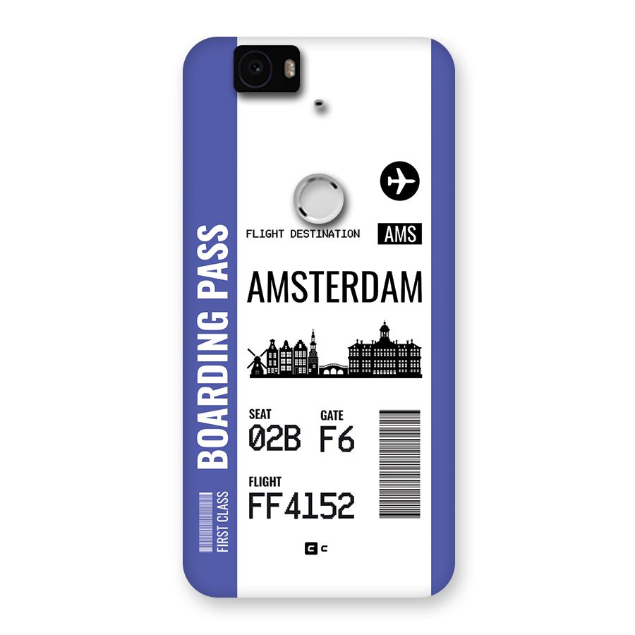 Amsterdam Boarding Pass Back Case for Google Nexus 6P