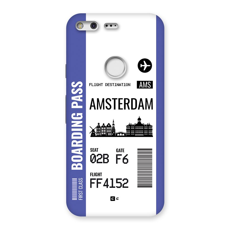 Amsterdam Boarding Pass Back Case for Google Pixel